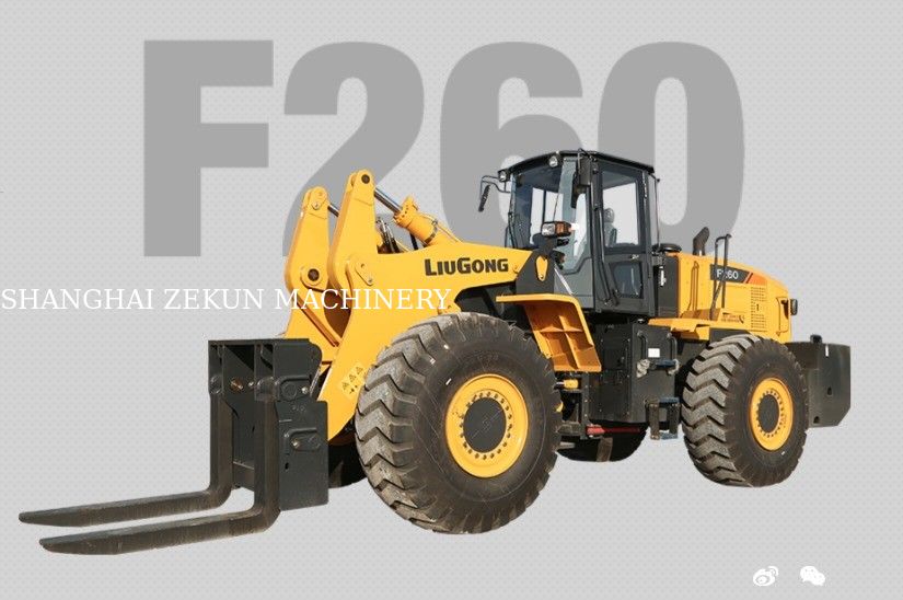 निर्माण सामग्री की दुकानों के लिए सेकंड हैंड फोर्क F260 लोडर 7-9 टन