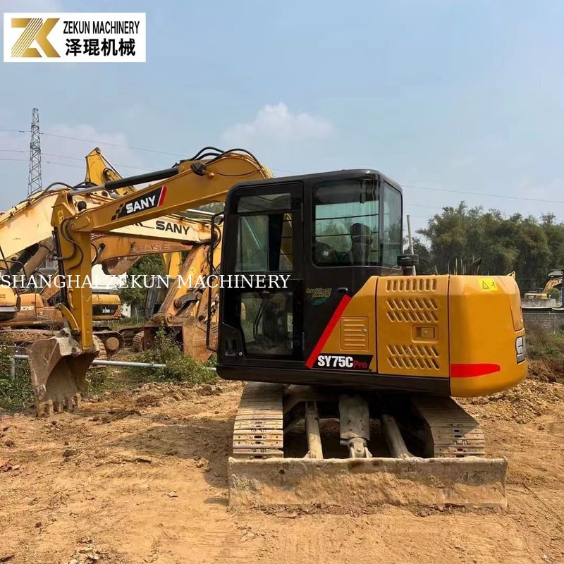 वर्ष 2022 प्रयुक्त 7.5T Sany 75C उत्खनन SY75C-8 SY75C PRO सेकंड हैंड डिगर