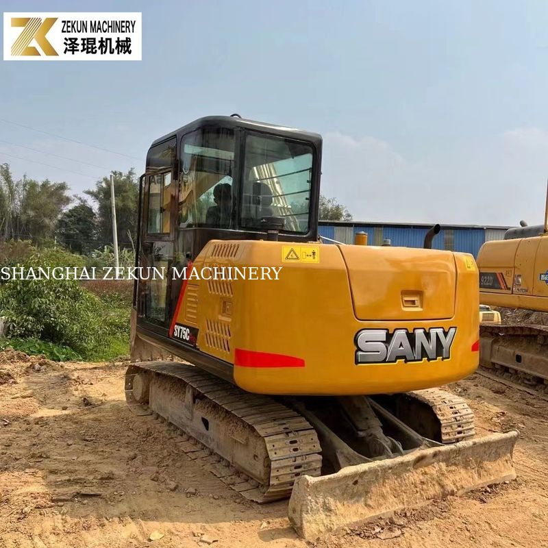 वर्ष 2022 प्रयुक्त 7.5T Sany 75C उत्खनन SY75C-8 SY75C PRO सेकंड हैंड डिगर