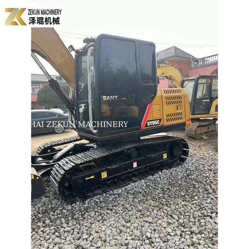 60.7KW Sany SY95 उत्खनन 9 टन सेकंड हैंड डिगर कुबोटा V3800DI-T-E3B इंजन