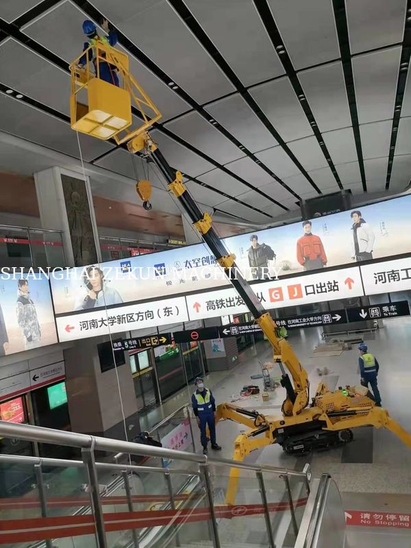 मिनी स्पाइडर लिफ्टिंग क्रॉलर क्रेन KB8.0 अधिकतम के लिए हाइड्रोलिक क्रेन