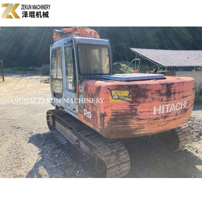 मूल रंग 12 टन का इस्तेमाल किया हिताची EX 120 खुदाई मशीन EX120-5 60.5Kw ISUZU इंजन के साथ