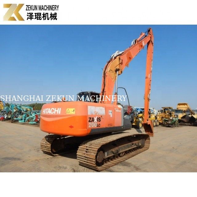 मूल ZX200LC-3 लंबी बांह खुदाई मशीन 20T क्षमता और लंबी पहुंच बूम
