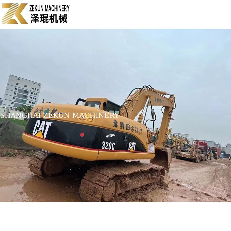 110KW भारी उपकरण इस्तेमाल किया CAT320 खुदाई मशीन कैटरपिलर 320C कार्य घंटे 4001-6000