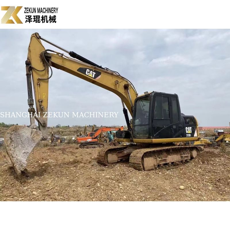 प्रयुक्त कैट 313 खुदाई 13 टन सड़क निर्माण उपकरण 0.65m3 बाल्टी क्षमता के साथ