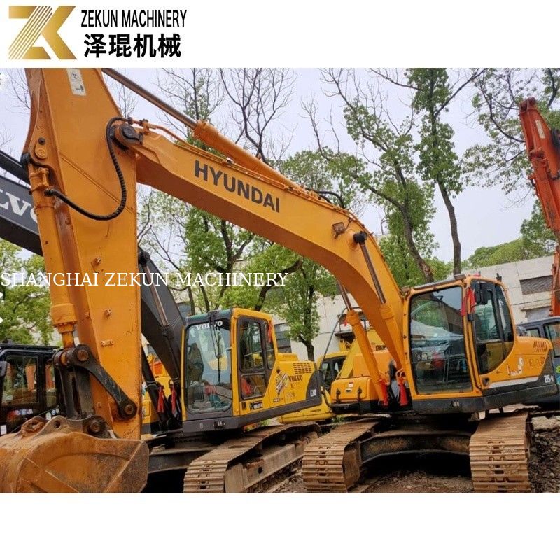 21 टन प्रयुक्त हुंडई 215 खुदाई मशीन आर 215-9 मूल पंप के साथ सेकंड हैंड खुदाई मशीनें