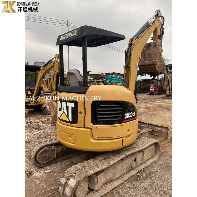 0.03M3 बाल्टी क्षमता CAT303 CCR 303E आपकी आवश्यकताओं के लिए प्रयुक्त मिनी खुदाई मशीन