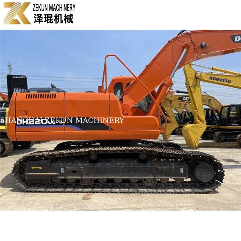 प्रयुक्त पृथ्वी खुदाई 22 टन Doosan 220 खुदाई DH220LC-7 इंजन 21400 K