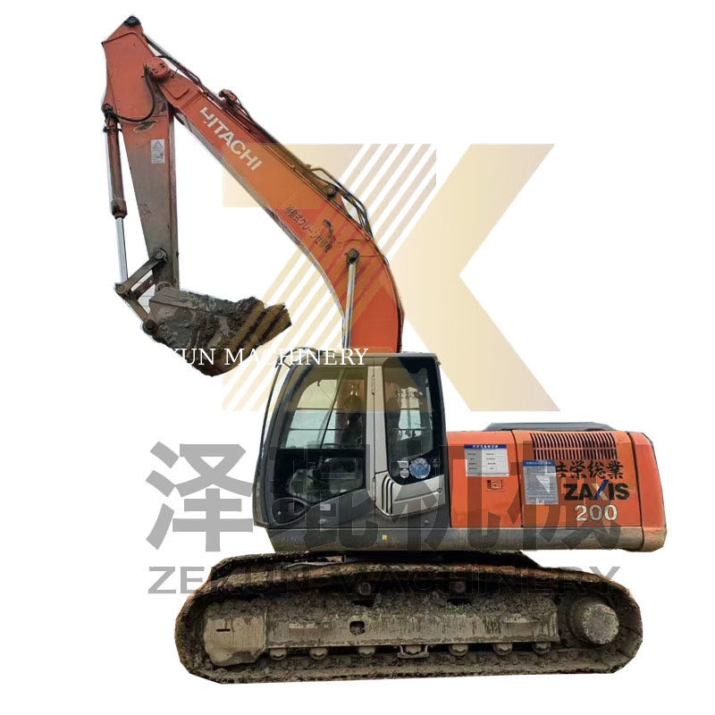 हिताची ZX200-3 क्रॉलर एक्सकेवेटर ISUZU इंजन के साथ 6500 कामकाजी घंटे शंघाई में