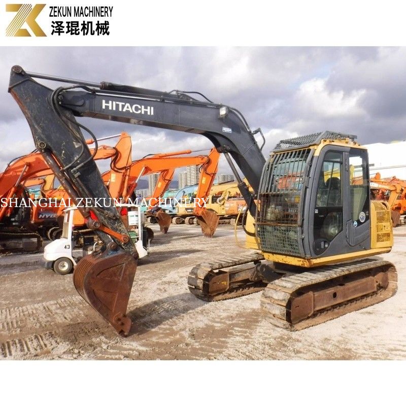 7200 KG इस्तेमाल किया जापान मिनी 8 टन हिताची 80 उत्खनन मशीन ZX80 मूल हाइड्रोलिक पंप के साथ