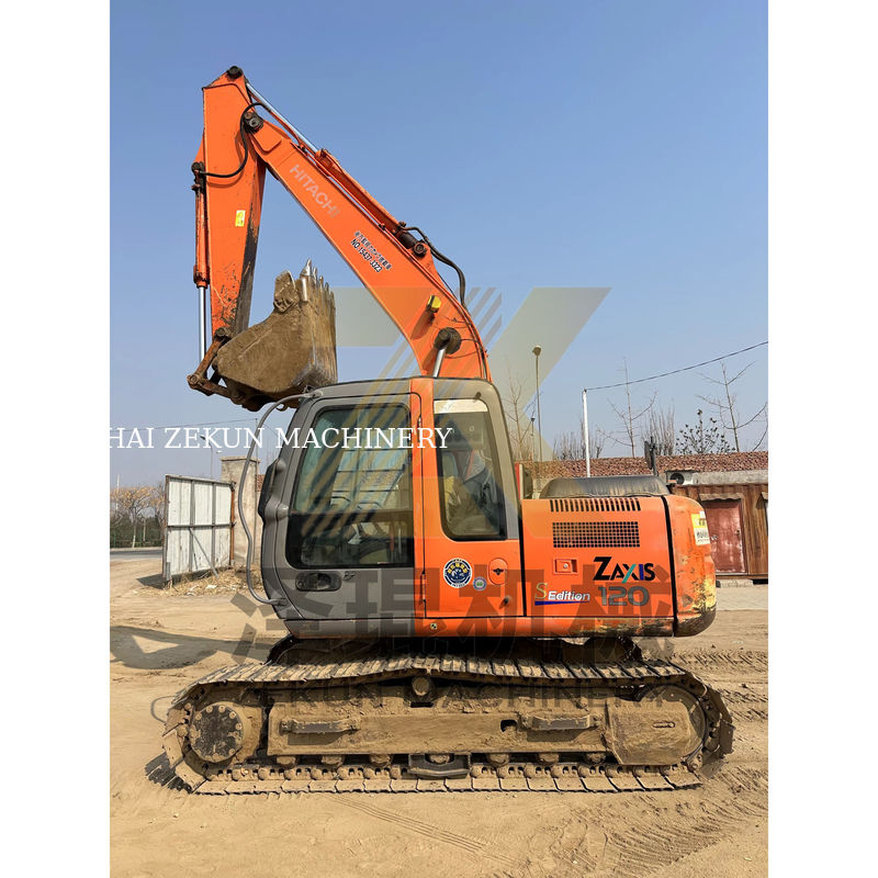 12 टन परिचालन भार 4001-6000 कार्य घंटों में प्रयुक्त हिताची ZX120-6 मिनी खुदाई मशीन