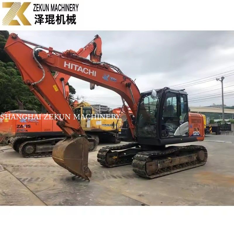 मूल हाइड्रोलिक पंप और परिचालन वजन 12 टन के साथ हिताची ZX120-6 खुदाई मशीन