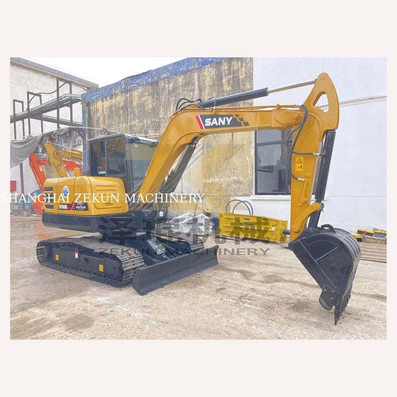 Sany SY60C प्रो खुदाई मशीन 0-2000 कार्य घंटे 36KW निर्माण परियोजनाओं के लिए एकदम सही