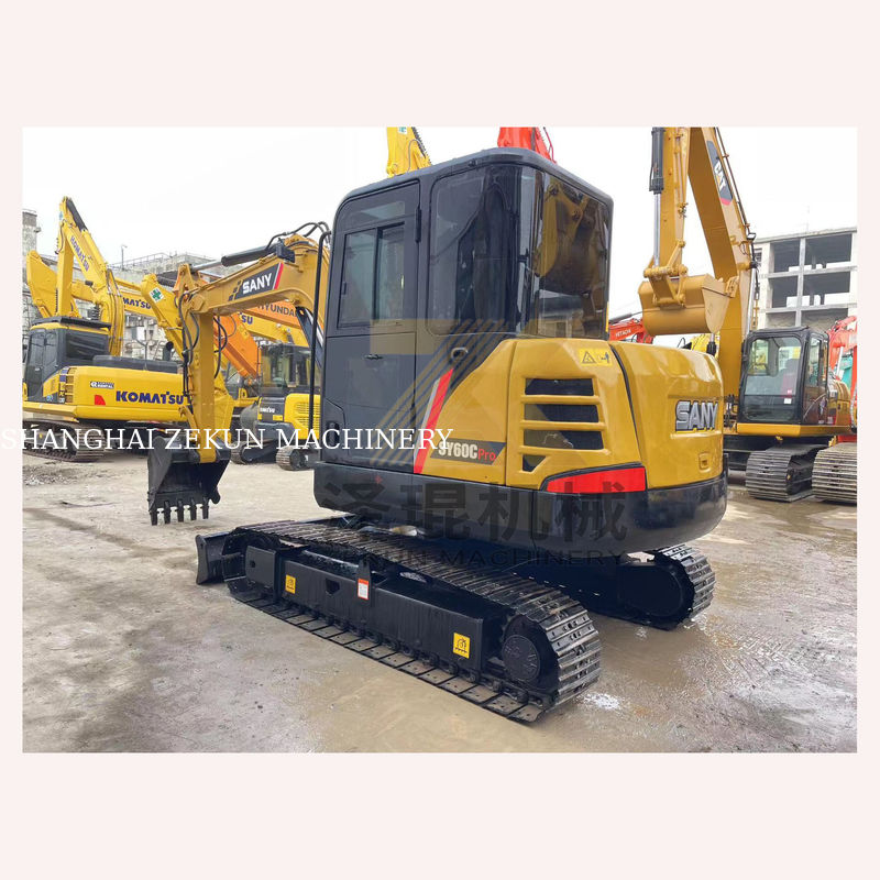 Sany SY60C प्रो खुदाई मशीन 0-2000 कार्य घंटे 36KW निर्माण परियोजनाओं के लिए एकदम सही