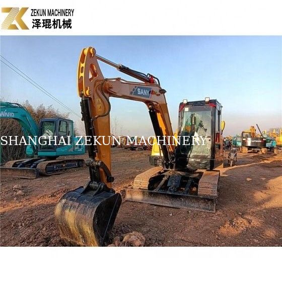 6 टन का इस्तेमाल किया गया Sany SY60C PRO उत्खनन मशीन Sany इंजन और कम घंटे के साथ