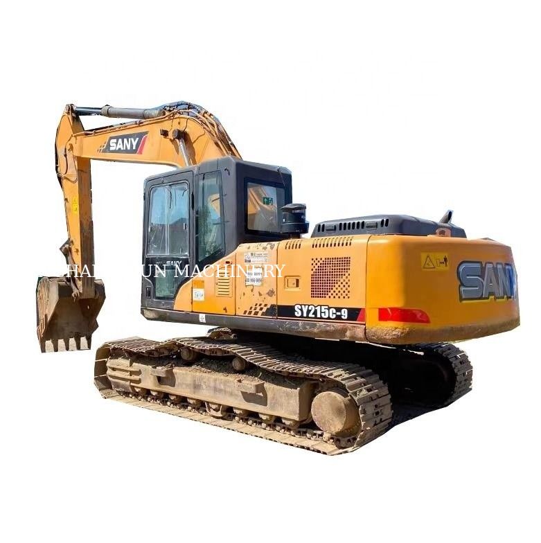 भारी निर्माण के लिए प्रयुक्त 21 टन Sany SY215C-9 SY215C PRO क्रॉलर खुदाई मशीन