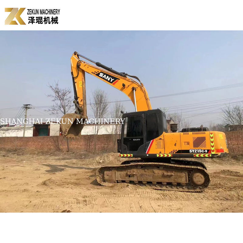 अच्छा 21 टन इस्तेमाल किया गया SY215C-9 1.2M3 बाल्टी के साथ लंबी दूरी की खुदाई मशीन