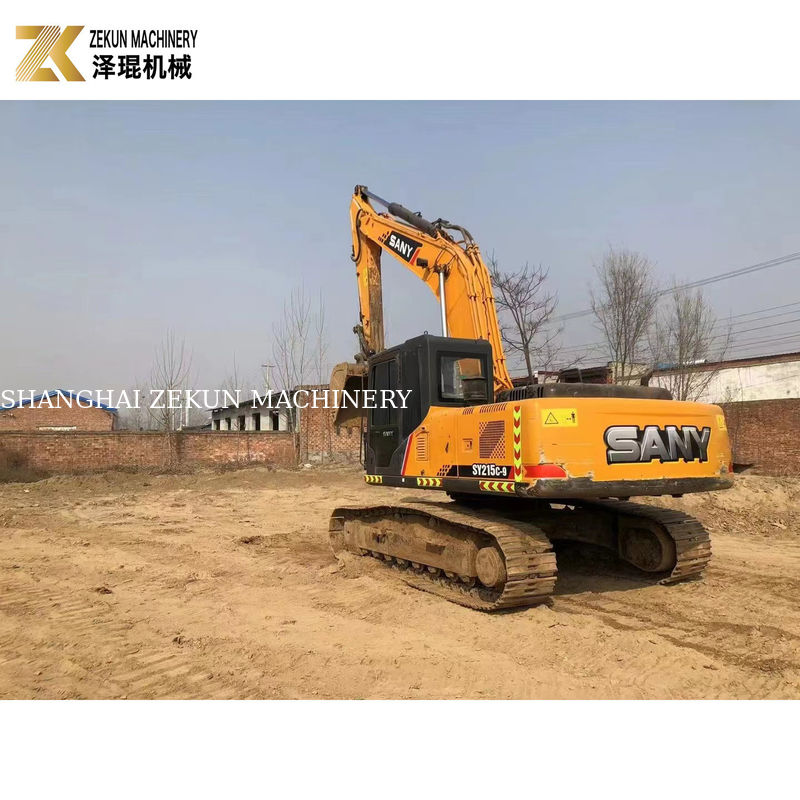 अच्छा 21 टन इस्तेमाल किया गया SY215C-9 1.2M3 बाल्टी के साथ लंबी दूरी की खुदाई मशीन