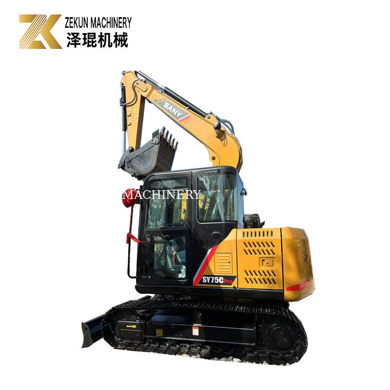 इस्तेमाल किया Sany SY75C प्रो मिनी उत्खनन उपकरण 7.5T 0.28m3 बाल्टी हाइड्रोलिक वाल्व