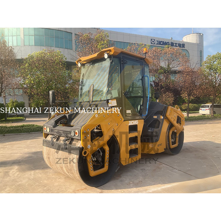 7 टन XCMG XD75T डबल ड्रम रोलर EU स्टेज V सड़क निर्माण उपकरण