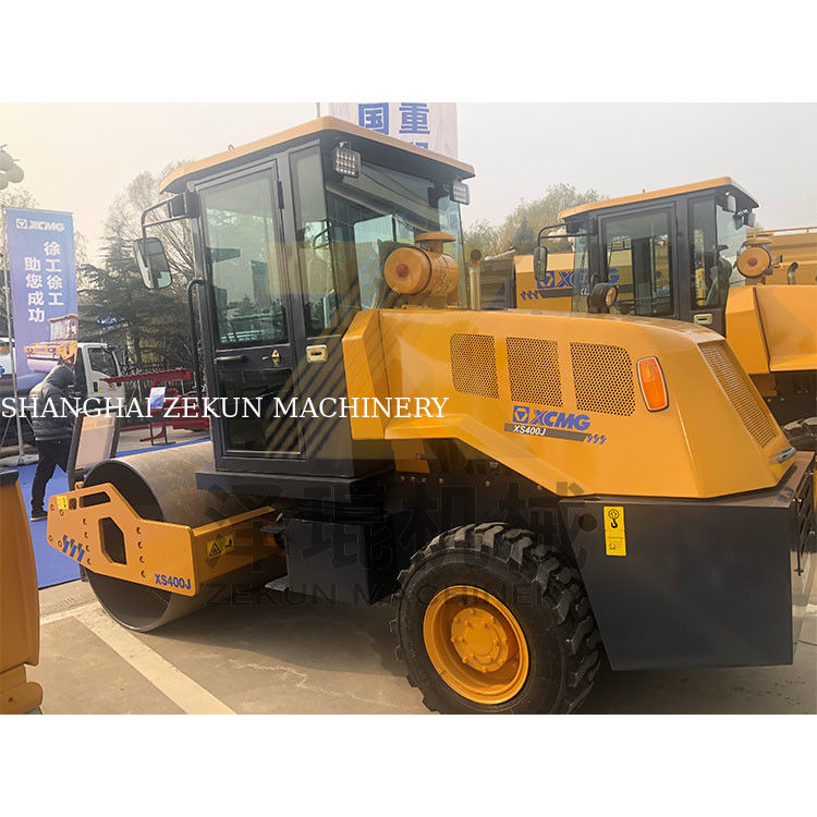 इस्तेमाल किया XCMG XS400J 4T रोलर ∙ एकल ड्रम ∙ सड़क निर्माण ∙ चरण III