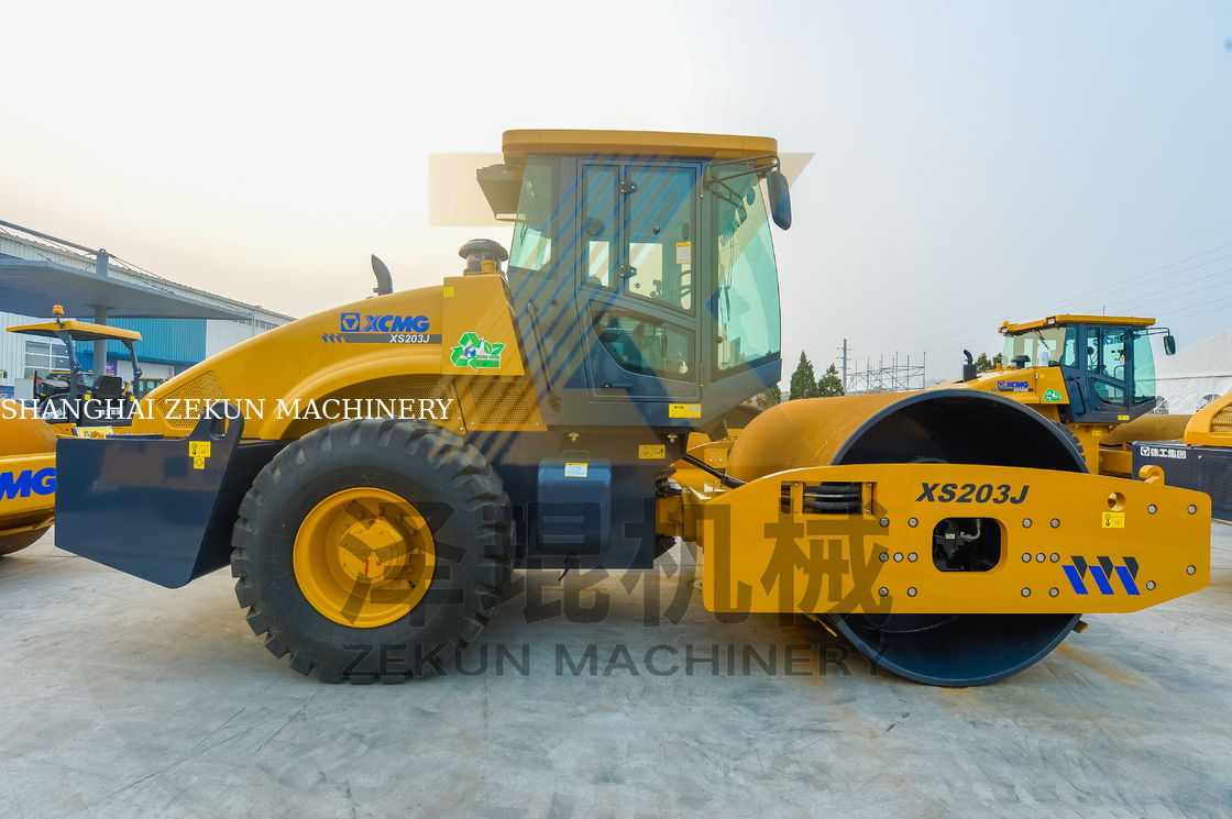 20 टन XCMG XS203J सिंगल ड्रम वाइब्रेटरी रोलर चीन स्टेज II