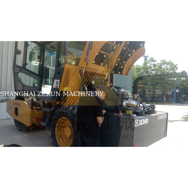 8 टन XCMG CV83U हाइड्रोलिक ड्रम रोलर EU स्टेज T4F मशीन
