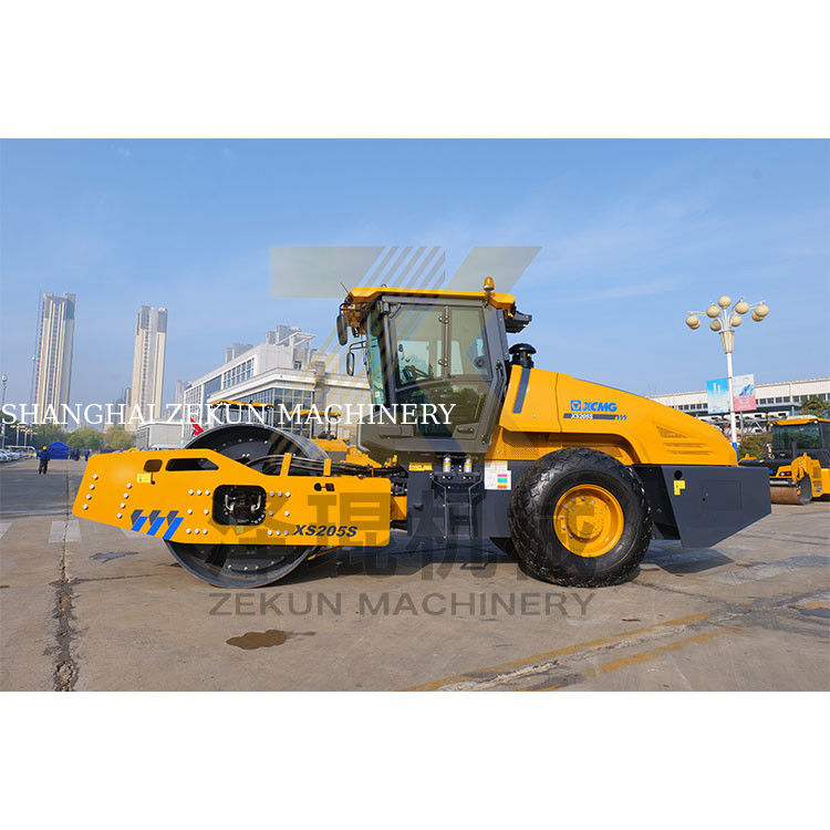 20T XCMG XS205S हाइड्रोलिक सिंगल ड्रम रोलर