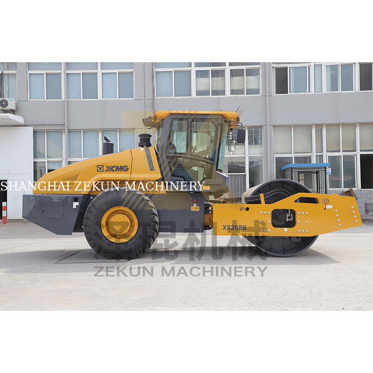 26T XCMG XS265S हाइड्रोलिक सिंगल ड्रम रोलर