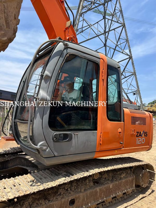 हिताची ZX120-6 खुदाई मशीन 14165hrs व्यापारिक जरूरतों के लिए ईंधन टैंक क्षमता 240 L हाइड्रोलिक दबाव 34.3 एमपीए