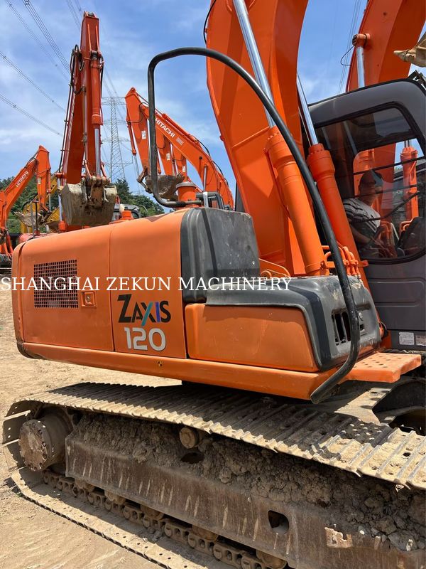 हिताची ZX120-6 खुदाई मशीन 14165hrs व्यापारिक जरूरतों के लिए ईंधन टैंक क्षमता 240 L हाइड्रोलिक दबाव 34.3 एमपीए