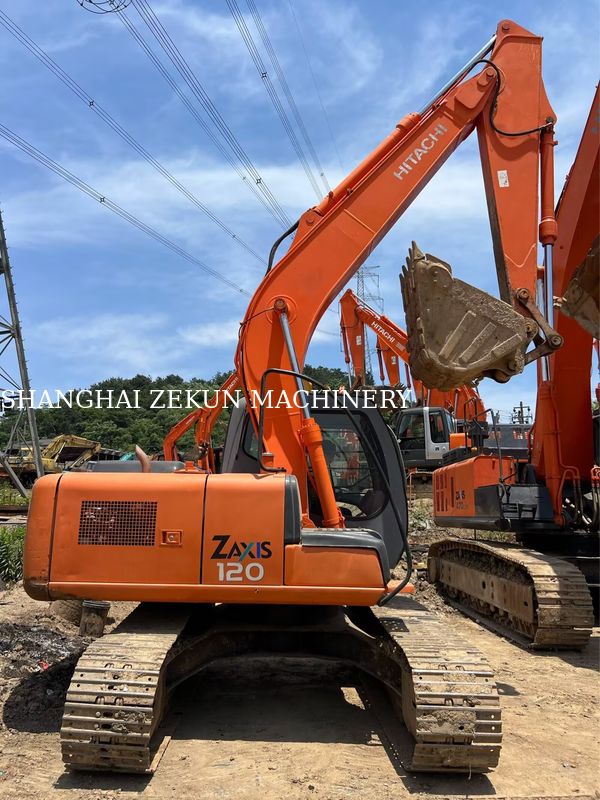 हिताची ZX120-6 खुदाई मशीन 14165hrs व्यापारिक जरूरतों के लिए ईंधन टैंक क्षमता 240 L हाइड्रोलिक दबाव 34.3 एमपीए