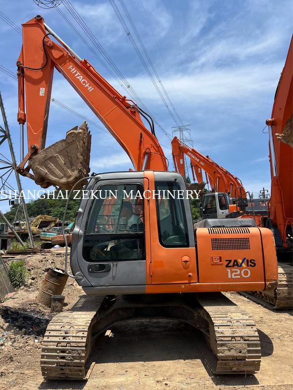 हिताची ZX120-6 खुदाई मशीन 14165hrs व्यापारिक जरूरतों के लिए ईंधन टैंक क्षमता 240 L हाइड्रोलिक दबाव 34.3 एमपीए