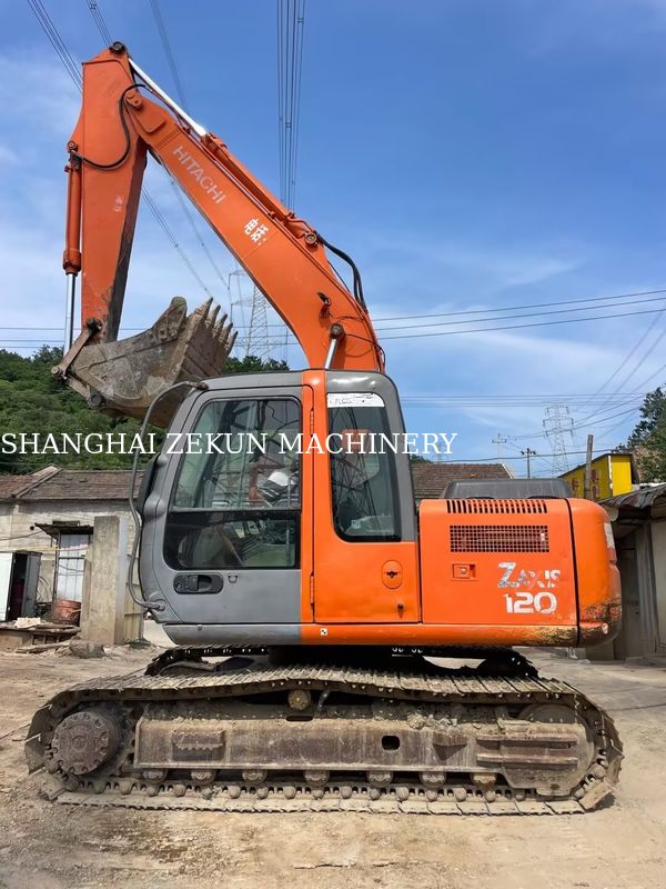 Hitachi ZX120-6 खुदाई करने वाला इस्तेमाल किया गया, 2.5 मीटर बांह की लंबाई और 210 मिमी अधिकतम डंपिंग ऊंचाई 11158 घंटे