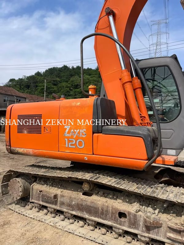 Hitachi ZX120-6 खुदाई करने वाला इस्तेमाल किया गया, 2.5 मीटर बांह की लंबाई और 210 मिमी अधिकतम डंपिंग ऊंचाई 11158 घंटे